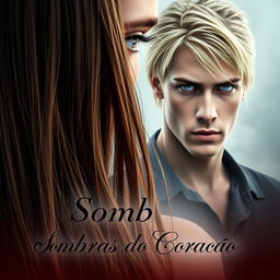 A captivating ebook cover featuring a female character in the foreground whose face is partially visible, with long, straight brown hair cascading down