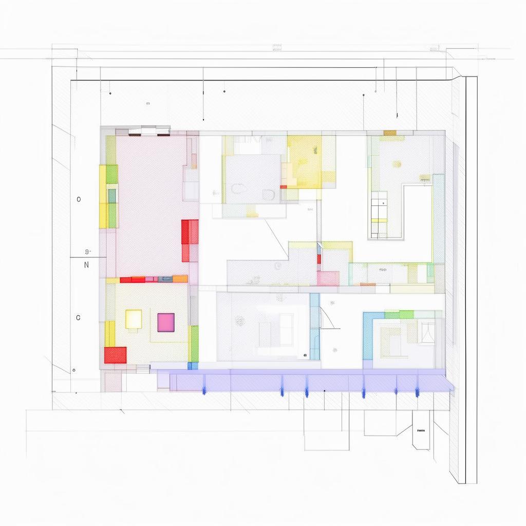 An architectural blueprint for a small clinic that includes a consulting room, a procedure room, a reception area divided across two rooms and a pharmacy.