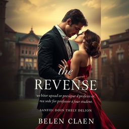 A captivating book cover design that explores themes of revenge and past love between a professor and their student