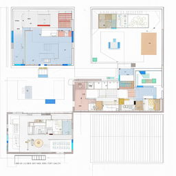 An architectural blueprint for a small clinic that includes a consulting room, a procedure room, a reception area divided across two rooms and a pharmacy.