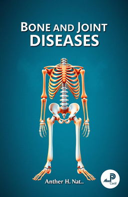 A comprehensive book cover design for a medical textbook featuring bone and joint diseases
