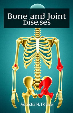 A comprehensive book cover design for a medical textbook featuring bone and joint diseases