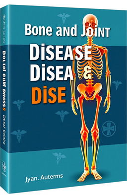 A comprehensive book cover design for a medical textbook featuring bone and joint diseases