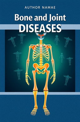 A comprehensive book cover design for a medical textbook featuring bone and joint diseases