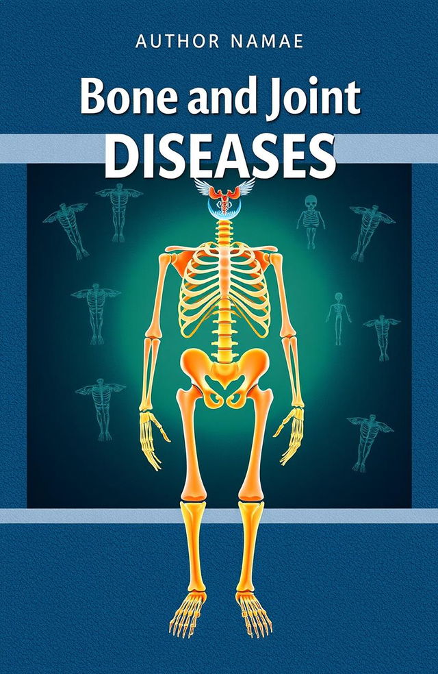 A comprehensive book cover design for a medical textbook featuring bone and joint diseases