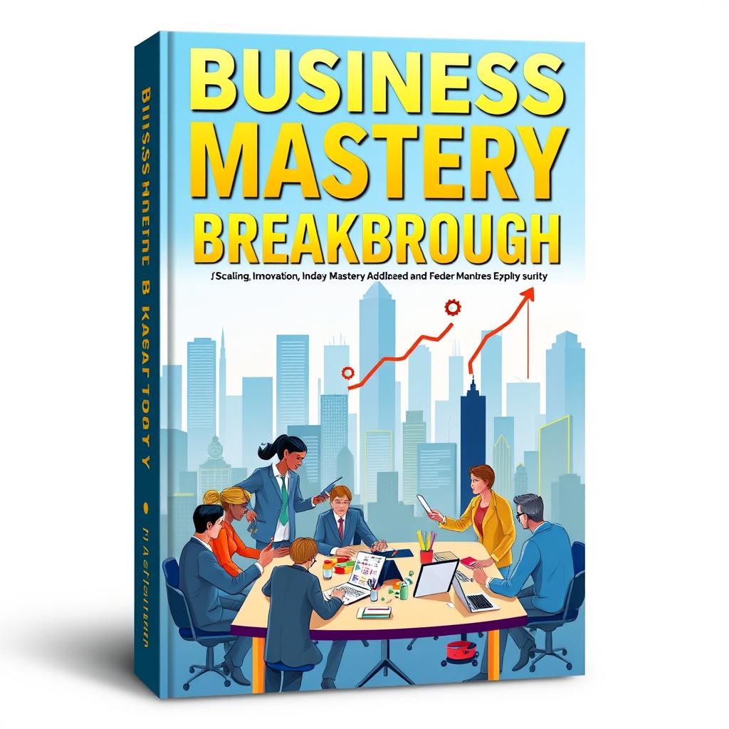 A visually striking book cover for 'Business Mastery - Unstoppable Breakthrough