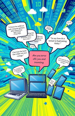 An artistic representation that visually depicts the theme of incorrect quotes in the world of Information and Communication Technology (ICT)