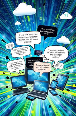 An artistic representation that visually depicts the theme of incorrect quotes in the world of Information and Communication Technology (ICT)