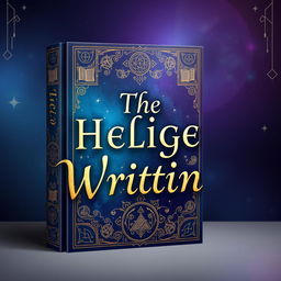 A visually captivating book cover design for a title that translates to 'The Helige Writing'