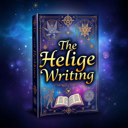 A visually captivating book cover design for a title that translates to 'The Helige Writing'