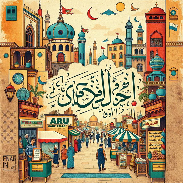 A book cover depicting the title in Arabic calligraphy (الكتابة الهيليغية) that beautifully represents Arab reality