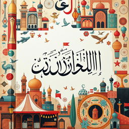 A book cover depicting the title in Arabic calligraphy (الكتابة الهيليغية) that beautifully represents Arab reality