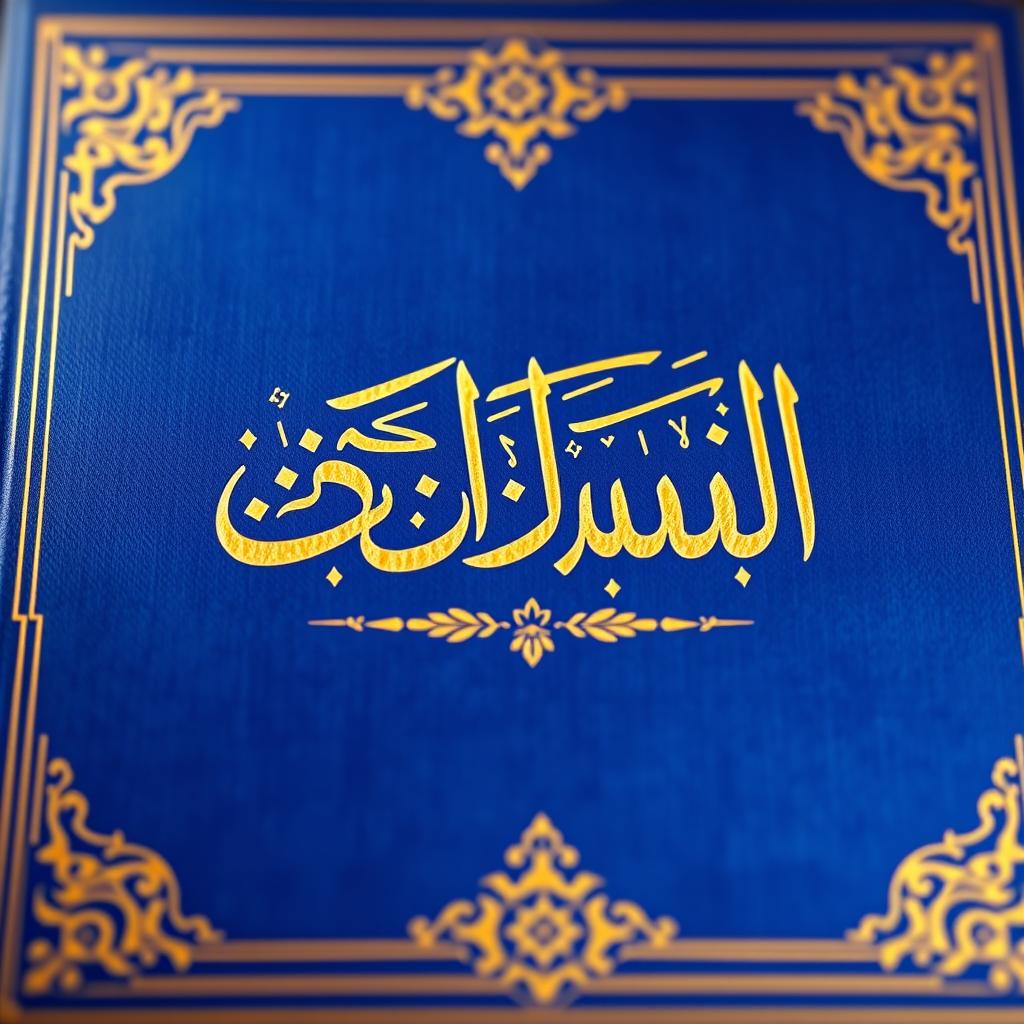 A stunning book cover featuring beautiful Arabic calligraphy in the style of the 'Hillegy' script, prominently displaying the title in elegant and intricate letters