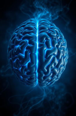 A highly detailed, artistic representation of a human brain, showcasing its intricate folds and textures