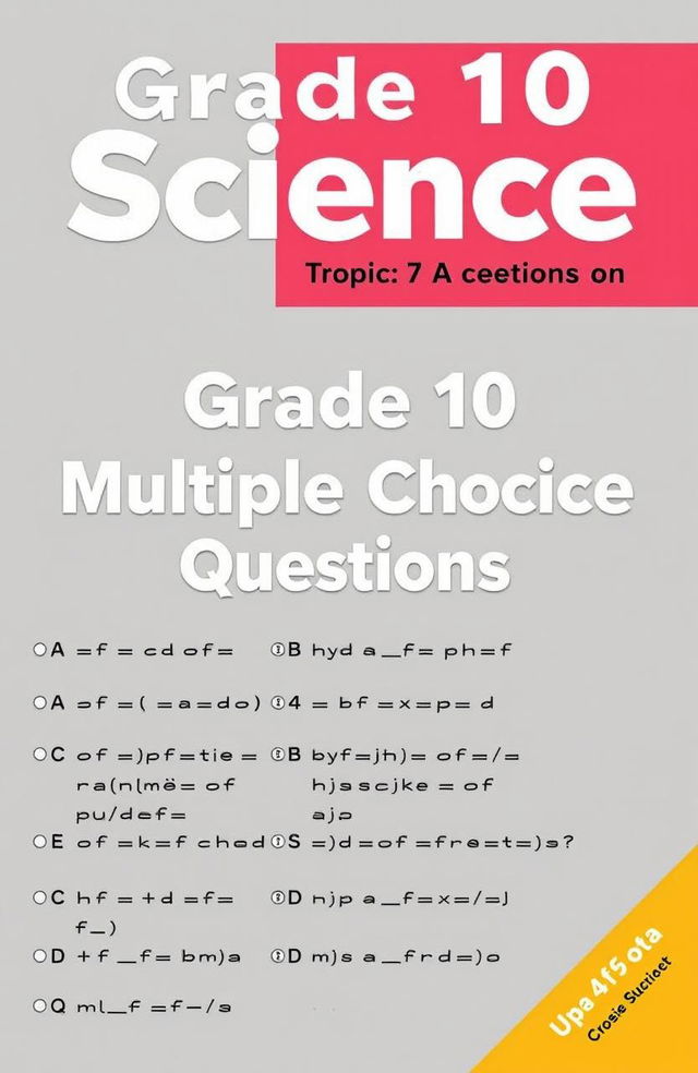 A collection of Grade 10 Science multiple choice questions covering topics from the 1st to the 15th lesson