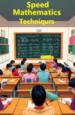 An engaging illustration demonstrating speed mathematics techniques for IIT (Indian Institutes of Technology) entrance preparation