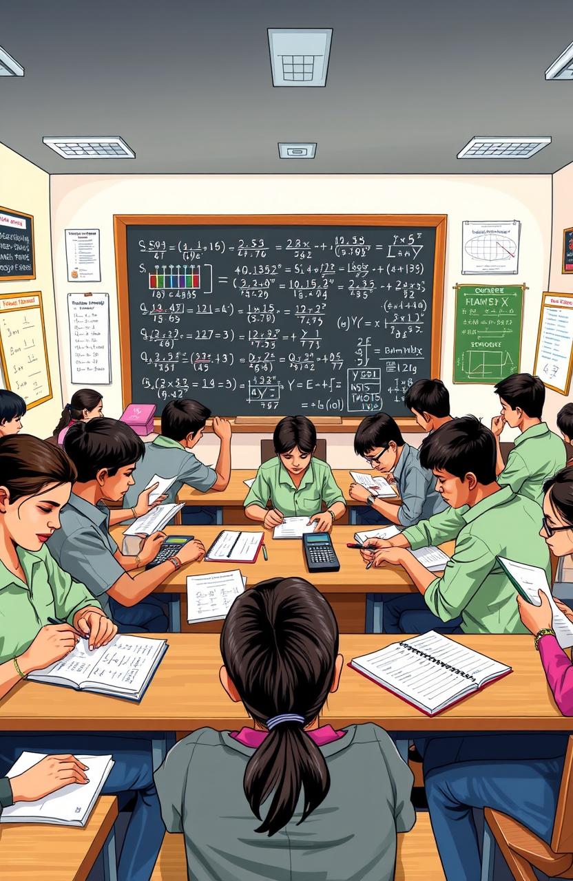 An engaging illustration demonstrating speed mathematics techniques for IIT (Indian Institutes of Technology) entrance preparation