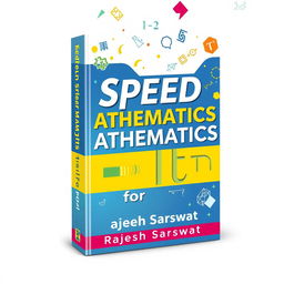 A modern and eye-catching book cover design for 'Speed Mathematics for IIT' by Rajesh Sarswat