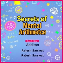 A captivating book cover for the series "Secrets of Mental Arithmetic" Book 1 Addition