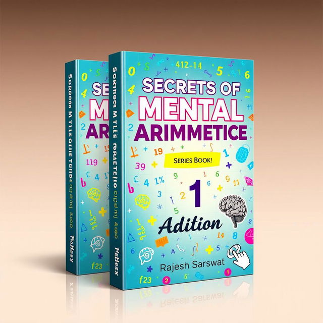 A captivating book cover for the series "Secrets of Mental Arithmetic" Book 1 Addition