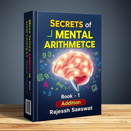 A captivating book cover for 'Secrets of Mental Arithmetic: Book 1 Addition' by Rajesh Sarswat