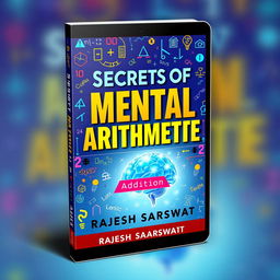 A striking ebook cover for 'Secrets of Mental Arithmetic: Book 1 Addition' by Rajesh Sarswat