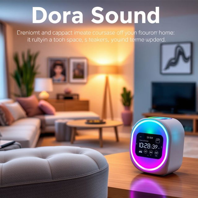 The 'Dora Sound' is a compact and modern smart speaker designed to transform your home into a truly connected space