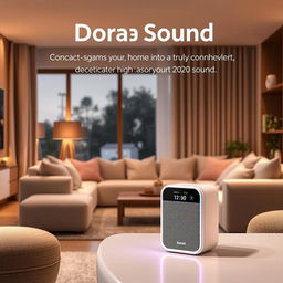 The 'Dora Sound' is a compact and modern smart speaker designed to transform your home into a truly connected space