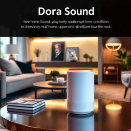 The 'Dora Sound' is a modern, compact smart speaker designed to turn your home into a connected hub