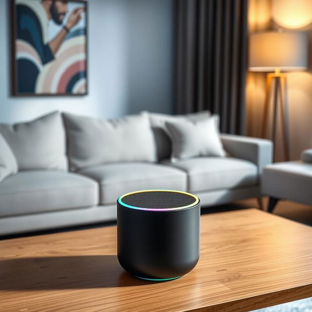 The 'Dora Sound' is a modern, compact smart speaker designed to turn your home into a connected hub