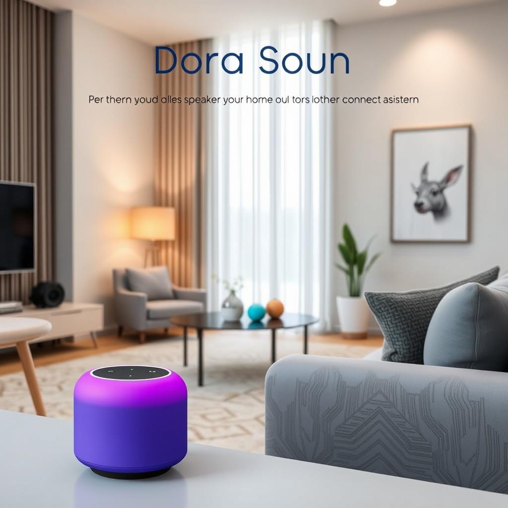 The 'Dora Sound' is a sleek and modern smart speaker designed to turn your home into a connected haven