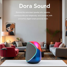 The 'Dora Sound' is an innovative smart speaker designed to revolutionize your home into a truly connected space