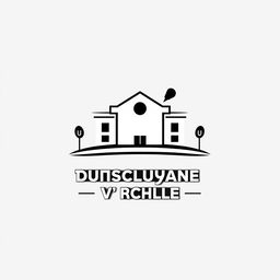 Logo design for a YouTube channel titled 'Подслушано в школе' (Heard in School) in a minimalist style, avoiding bright colors