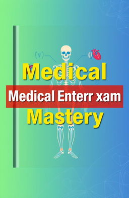 A visually engaging cover design for a medical entrance examination preparation book