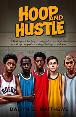 A book cover design for 'Hoop and Hustle' by Dailyn J
