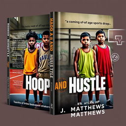 A compelling book cover design for 'Hoop and Hustle' by Dailyn J