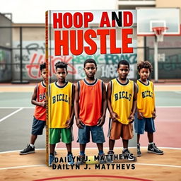 An impactful book cover for 'Hoop and Hustle' by Dailyn J
