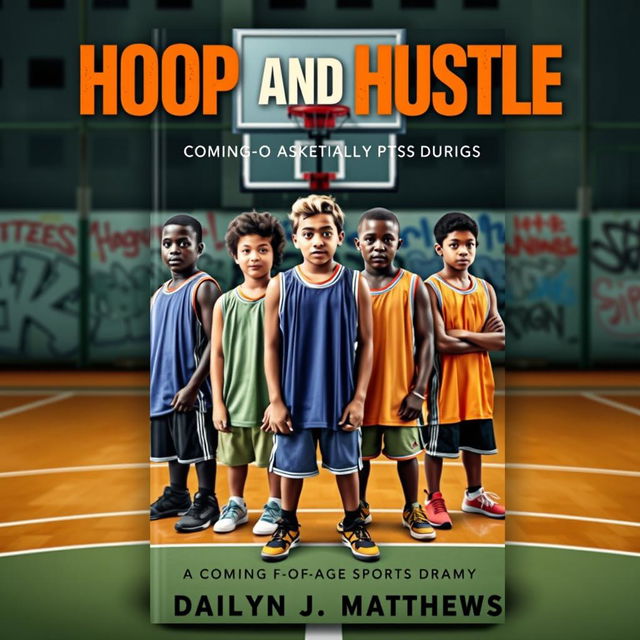 An impactful book cover for 'Hoop and Hustle' by Dailyn J