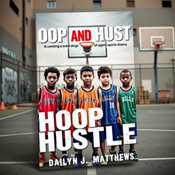 An impactful book cover for 'Hoop and Hustle' by Dailyn J