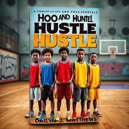 An eye-catching book cover for 'Hoop and Hustle' by Dailyn J