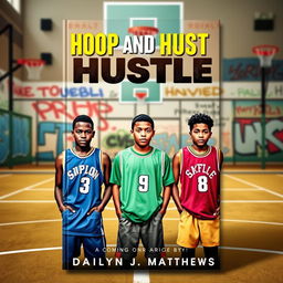 An eye-catching book cover for 'Hoop and Hustle' by Dailyn J