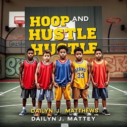 An eye-catching book cover for 'Hoop and Hustle' by Dailyn J