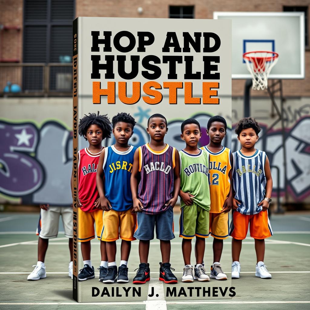 An eye-catching book cover for 'Hoop and Hustle' by Dailyn J