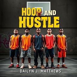 A compelling book cover design for 'Hoop and Hustle' by Dailyn J