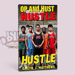 A striking book cover for 'Hoop and Hustle' by Dailyn J