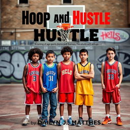 An eye-catching book cover for 'Hoop and Hustle' by Dailyn J
