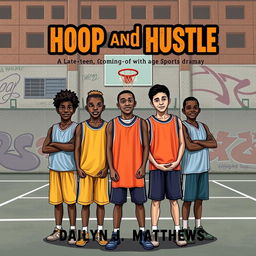 An engaging book cover design for 'Hoop and Hustle' by Dailyn J