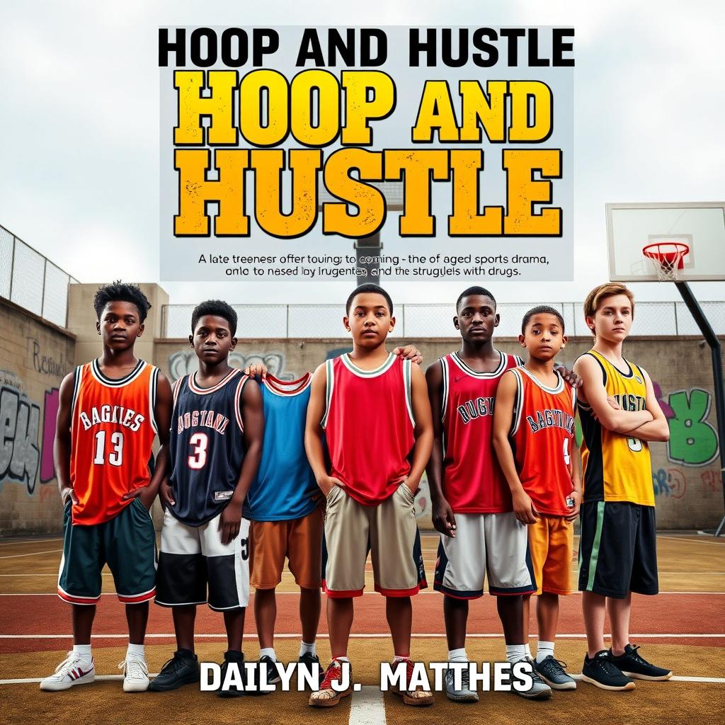 An impactful book cover design for 'Hoop and Hustle' by Dailyn J