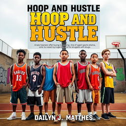 An impactful book cover design for 'Hoop and Hustle' by Dailyn J