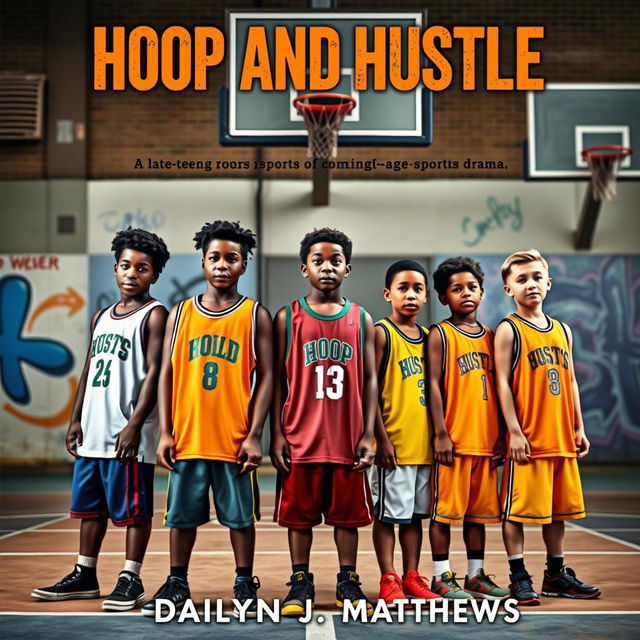 An impactful book cover design for 'Hoop and Hustle' by Dailyn J